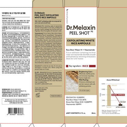 Dr.Melaxin Peel Shot Exfoliating White & Black Rice Ampoule Essence