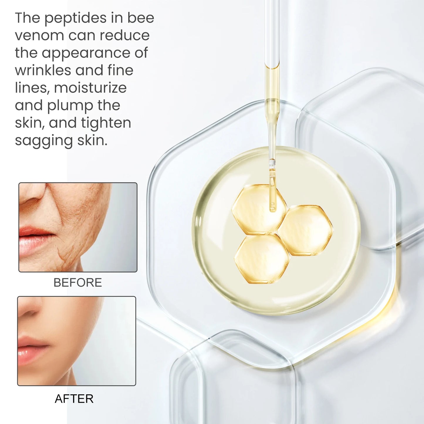 Bee Venom Anti-Aging Serum – Panthenol Firming & Wrinkle Reducing Hydrating Essence (15ml)