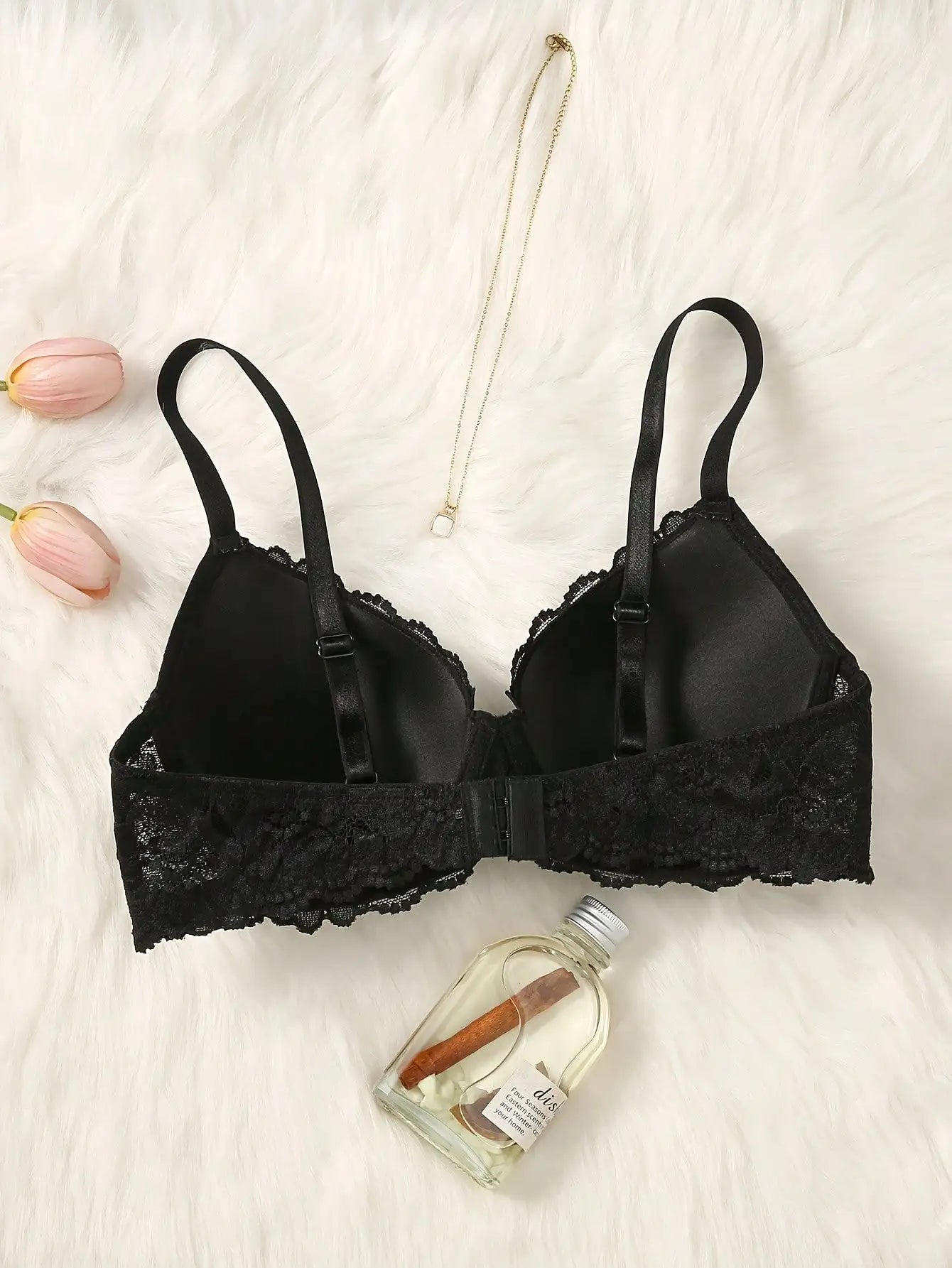 Women's sexy lace half cup lingerie, front push-up buckle, push-up, strapless, invisible bra for daily wear
