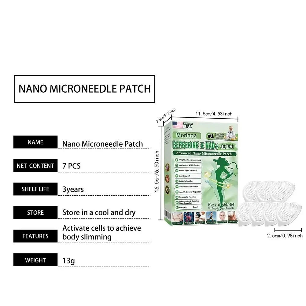 7PC 2026 Newest Nano Microneedle Firming Sticker - Berberine NAD+ Skin Firming Figure Line Shaping For Women & Men Daily Body Care