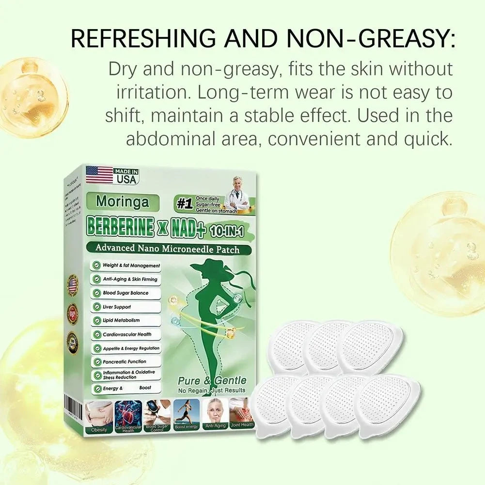 7PC 2026 Newest Nano Microneedle Firming Sticker - Berberine NAD+ Skin Firming Figure Line Shaping For Women & Men Daily Body Care
