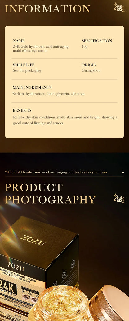 24K Gold Brightening Eye Cream | Luxurious Treatment