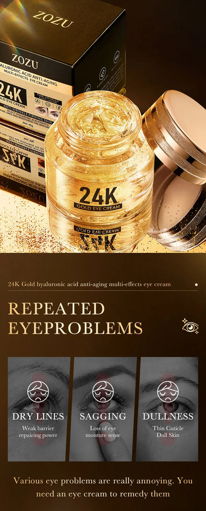 24K Gold Brightening Eye Cream | Luxurious Treatment